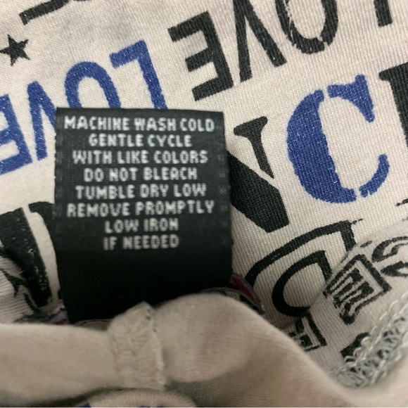 🆕 Gray Word BFF Pattern Elastic Waist Pull On Legging Pants Size Medium 10/12 - Picture 7 of 11